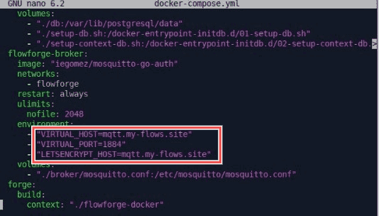 Screenshot the terminal showing the updates made in 'docker-compose.yml' file "Screenshot the terminal showing the updates made in 'docker-compose.yml' file"